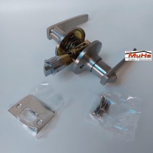 Deurklink met slot satin