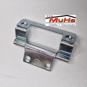 Metalen scharnier 51 mm geknikt verzinkt